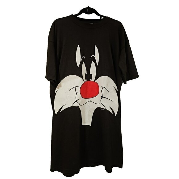 Vintage Sylvester Looney Tunes Shirt Black One Size - Collectible - Picture 1 of 11